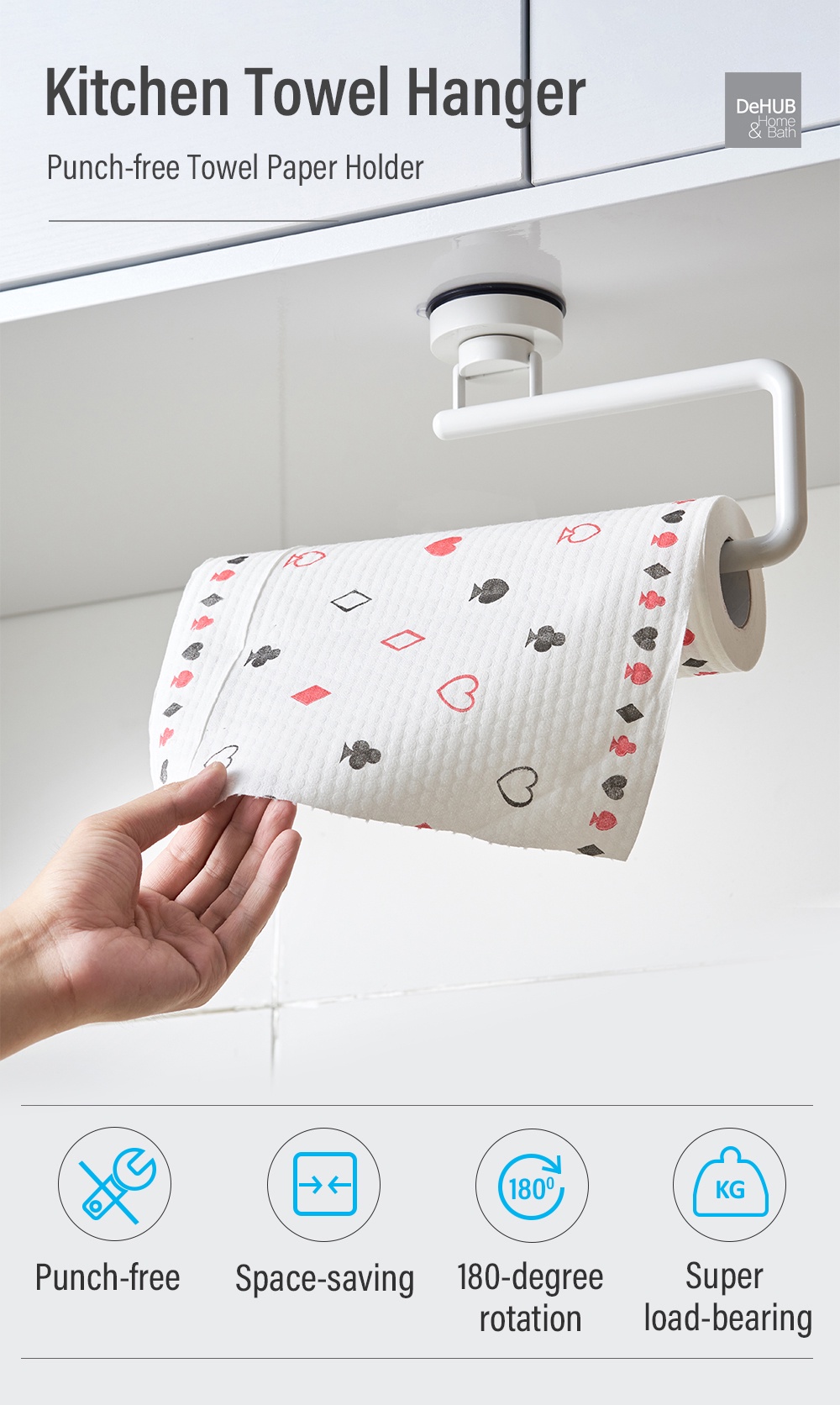 KOREA DeHUB Towel Paper Hanger Wall Mount-1